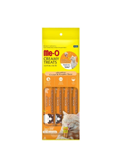 ME-O CAT FOOD CREAMY TREATS CHICKEN & PUMPKIN 4X15 GM