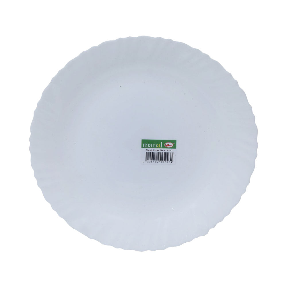 PLATE DINNER MANAL WHITE M0029