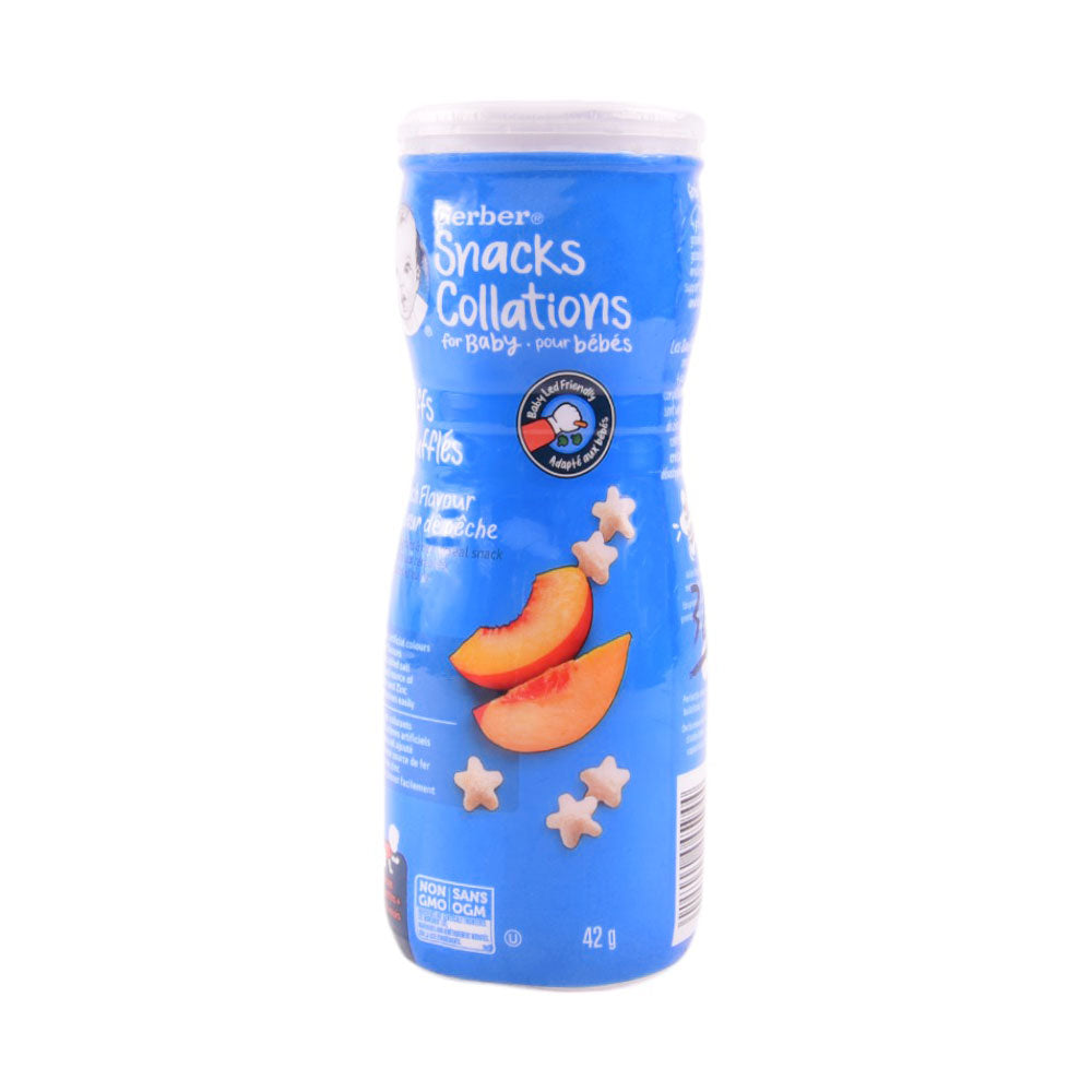 GERBER PUFFS CEREAL SNACKS PEACH FLAVOUR 42 GM