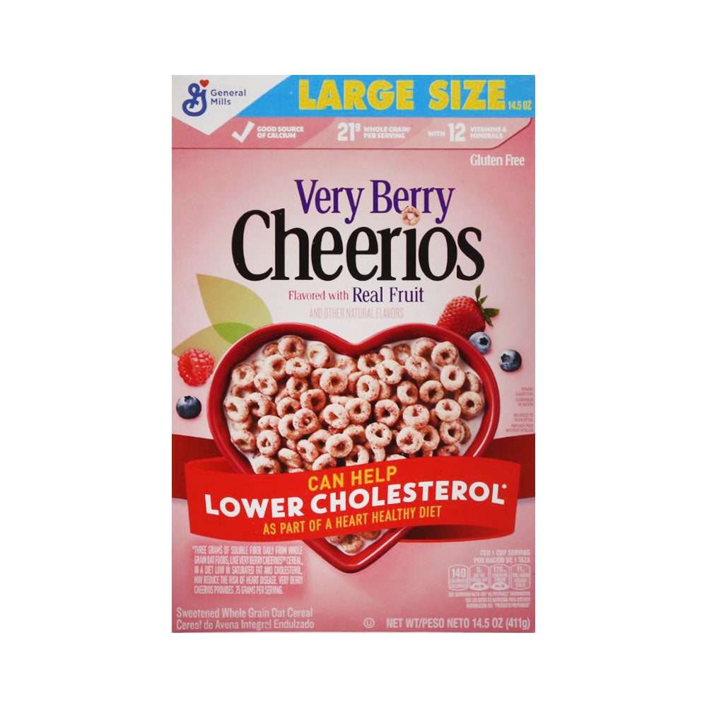 GENERAL MILLS CEREAL CHEERIOS BERRY REAL FRUIT 411G