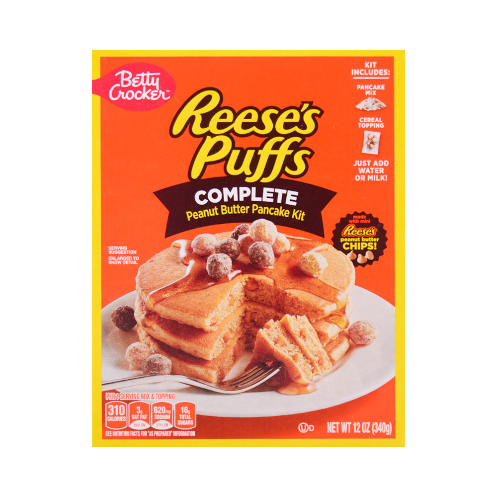 BETTY CROCKER REESES PUFFS PEANUT BUTTER & PANCAKE KIT 340G