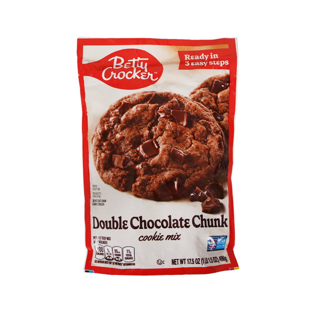 BETTY CROCKER DOUBLE CHOCOLATE CHUNK COOKIE MIX 496G