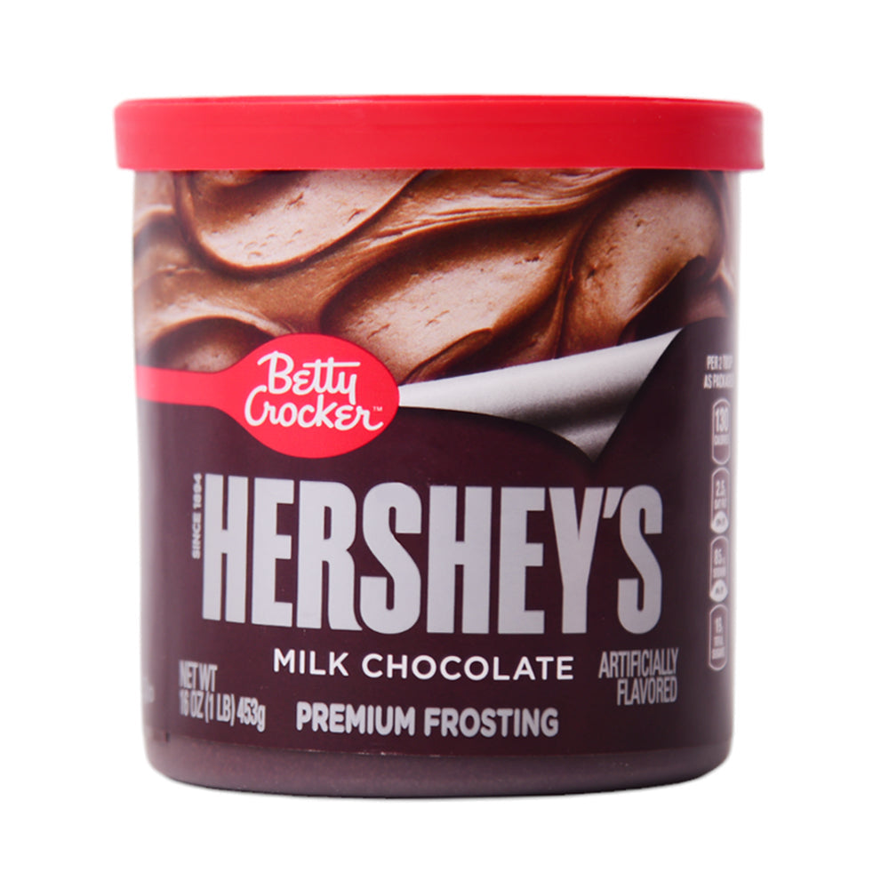 BETTY CROCKER HERSHEYS MILK CHOCOLATE PREMIUM FROSTING 453G
