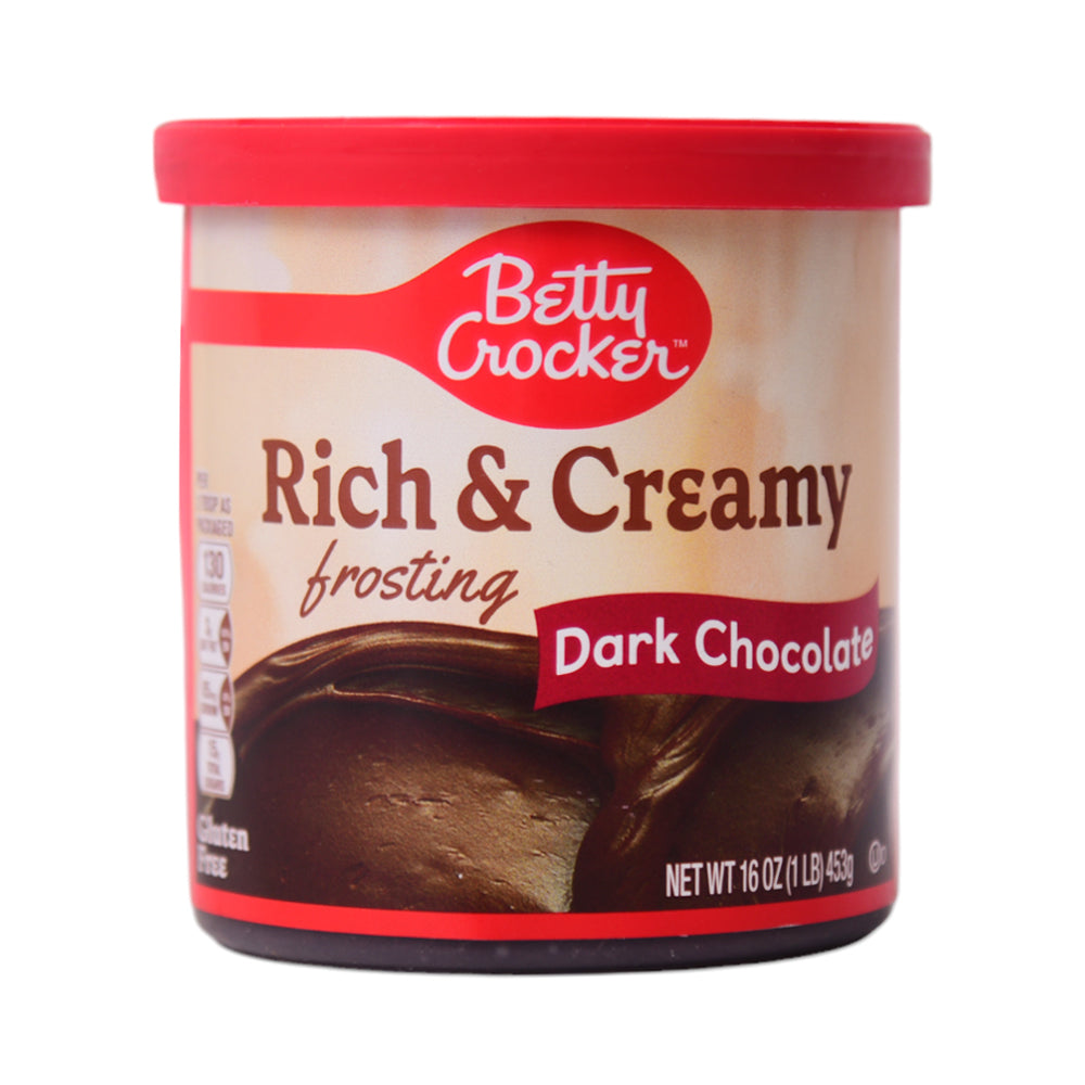 BETTY CROCKER RICH & CREAMY FROSTED DARK CHOCOLATE 453G