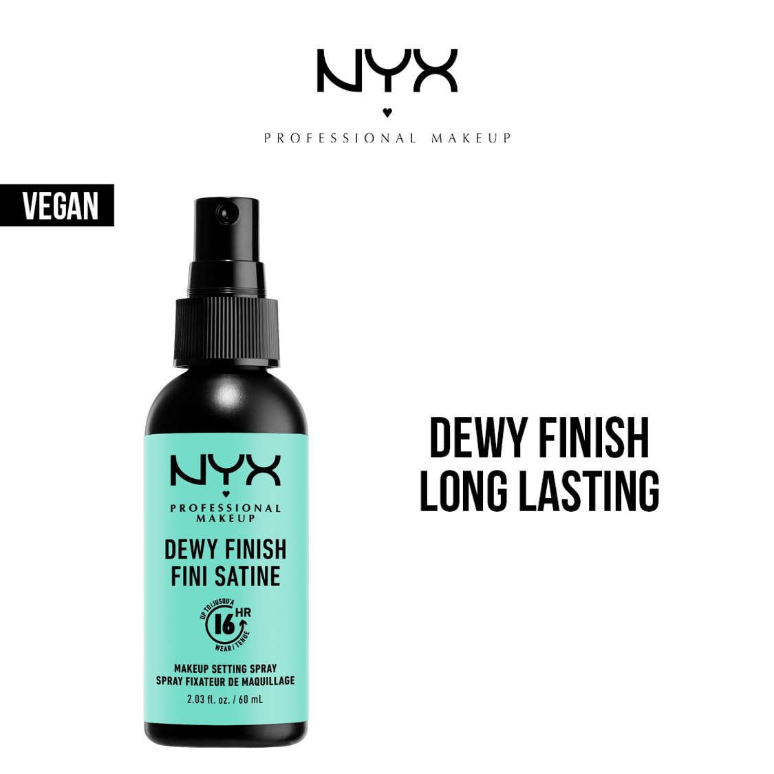 NYX LONG LASTING SETTING SPRAY DEWY FINISH 02 PC