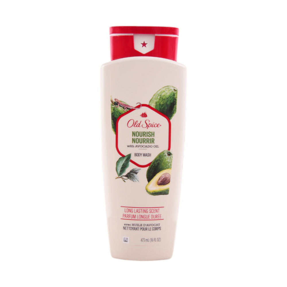OLD SPICE BODY WASH NOURISH NOURRIR AVOCADA OIL 473 ML