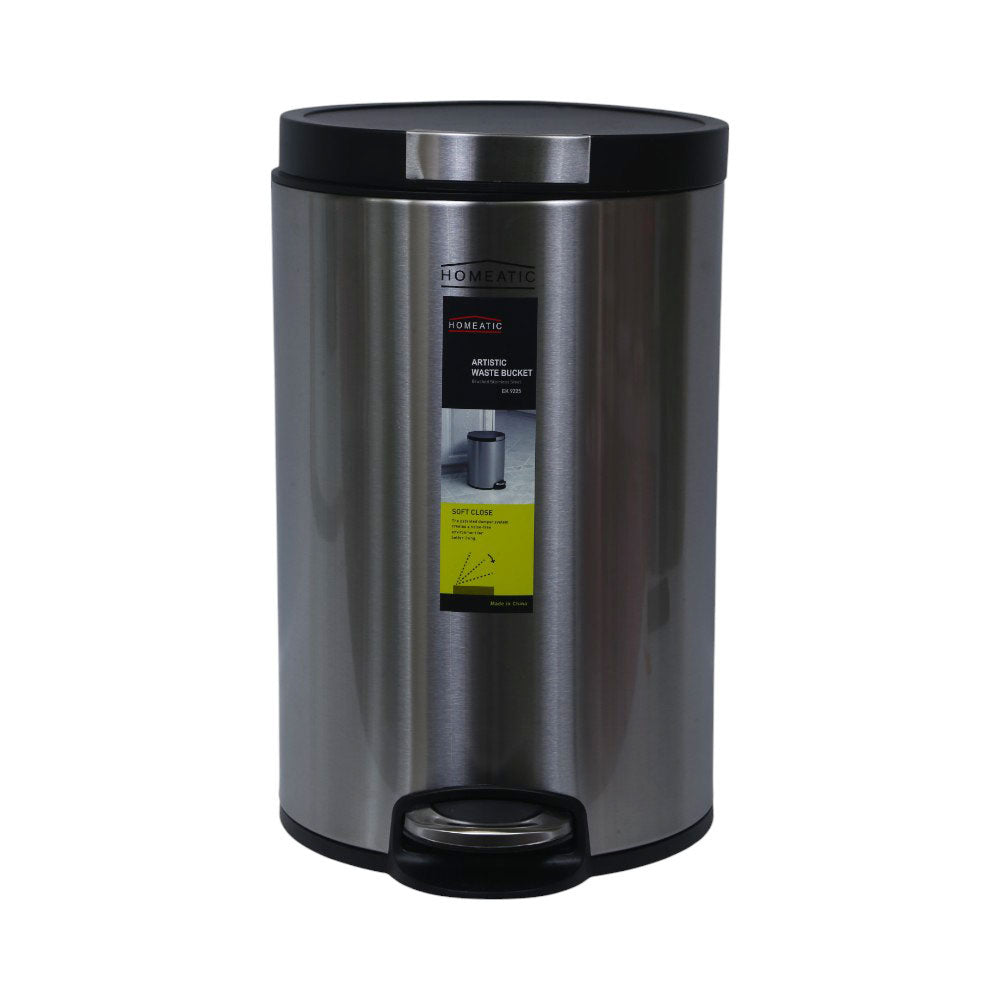 DUSTBIN 12LTR STAINLESS STEEL EK9225-12