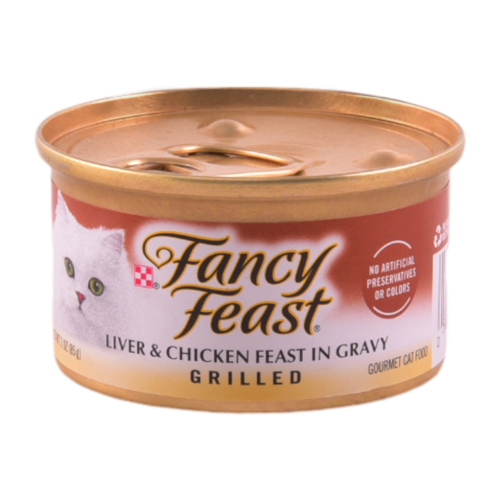 FANCY FEAST CAT FOOD LIVER & CHICKEN IN GRAVY GRILLED 85 GM