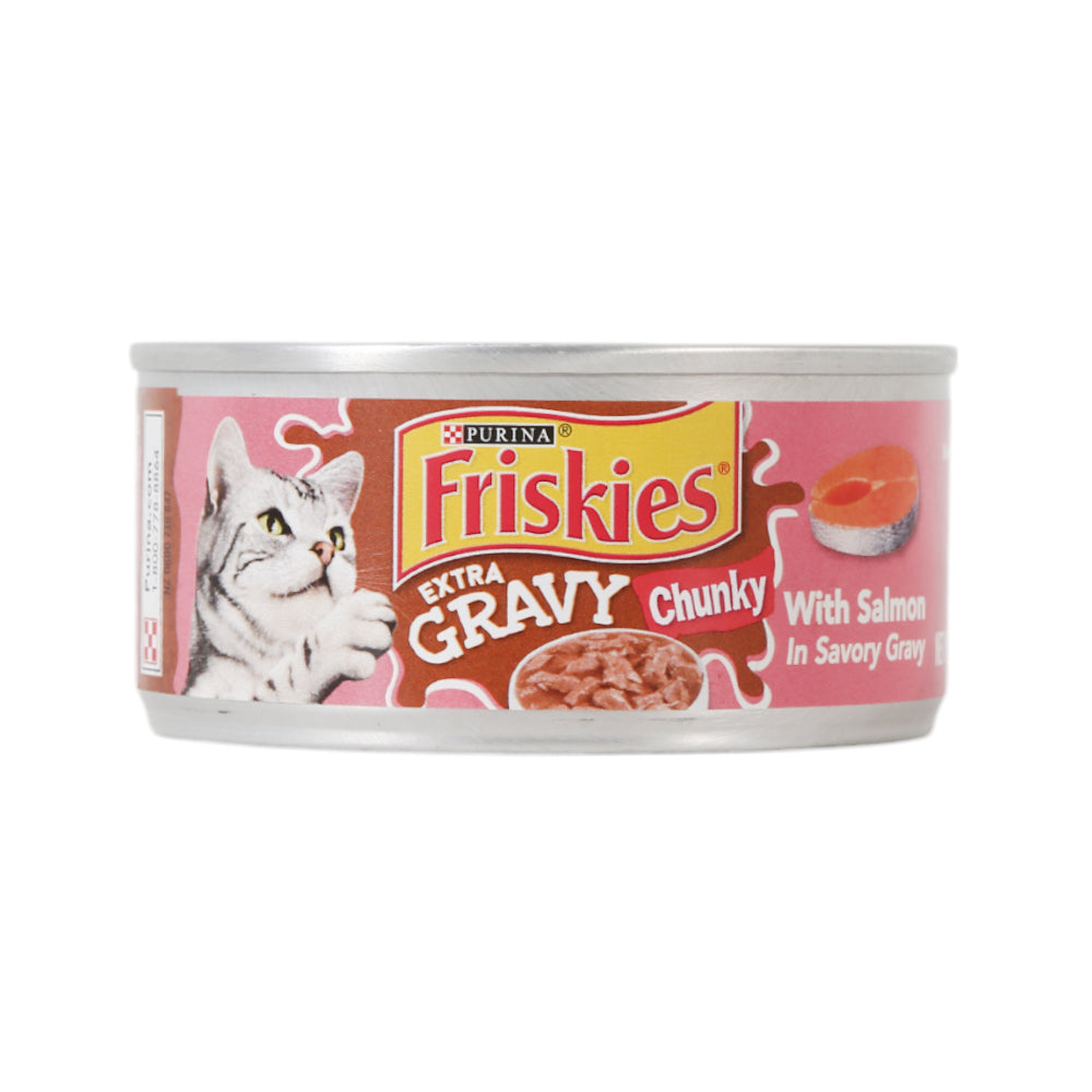 PURINA FRISKIES CAT FOOD WITH SALMON IN SAVORY GRAVY 156 GM