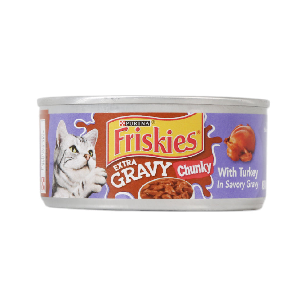 PURINA FRISKIES CAT FOOD WITH TURKEY IN SAVORY GRAVY 156 GM