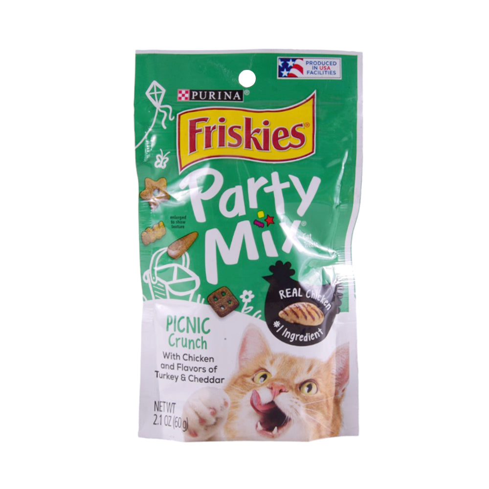 PURINA FRISKIES CAT FOOD PARTY MIX PICNIC CRUNCH 60 GM