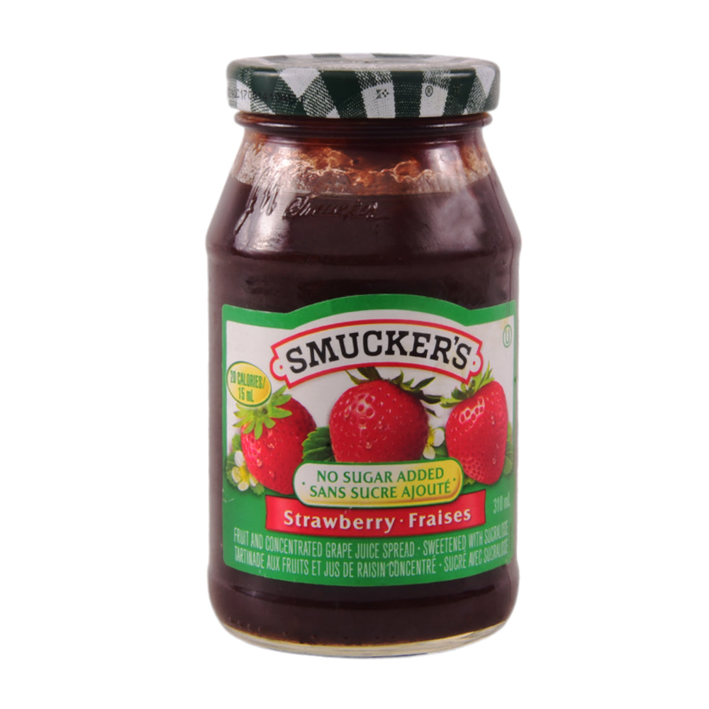 SMUCKERS JAM STRAWBERRY NO SUGAR ADDED 310 ML