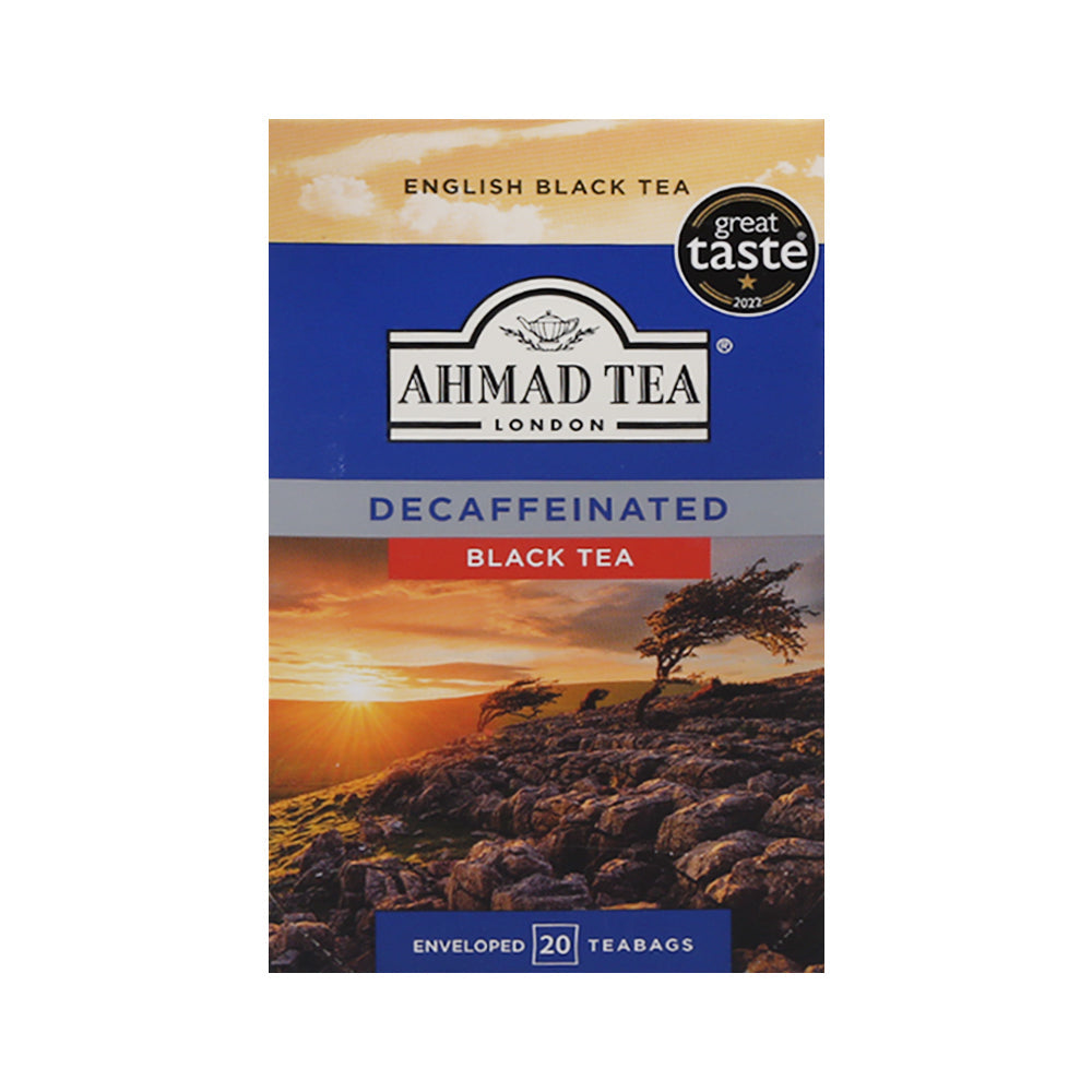 AHMAD TEA DECAFFEINATED BLACK TEA 20 TEA BAGS