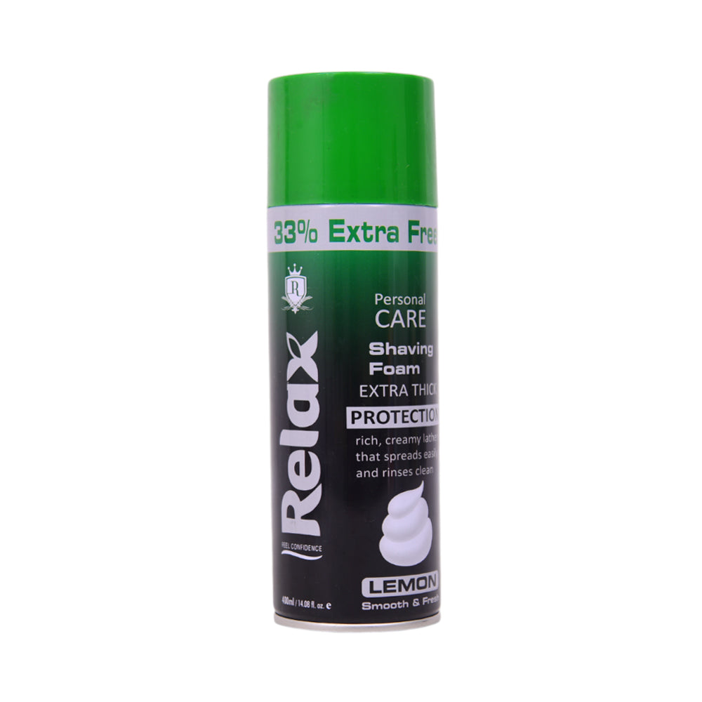 RELAX SHAVING FOAM EXTRA THICK LEMON SMOOTH & FRESH 400 ML