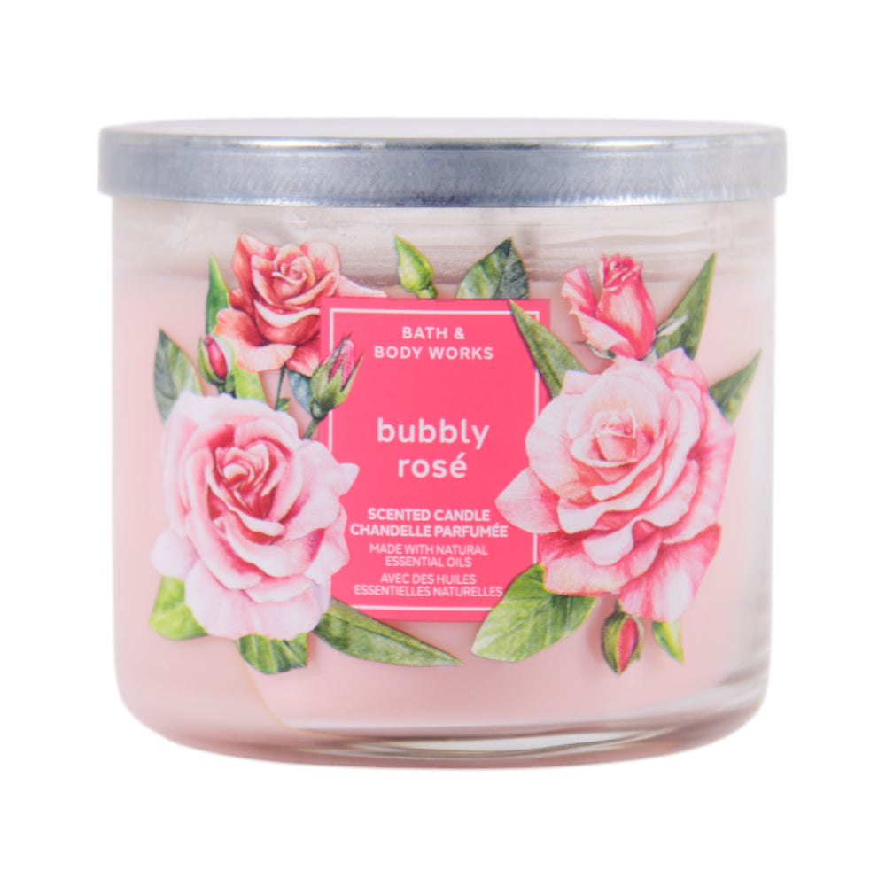 BBW BUBBLY ROSE SCENTED CANDLE