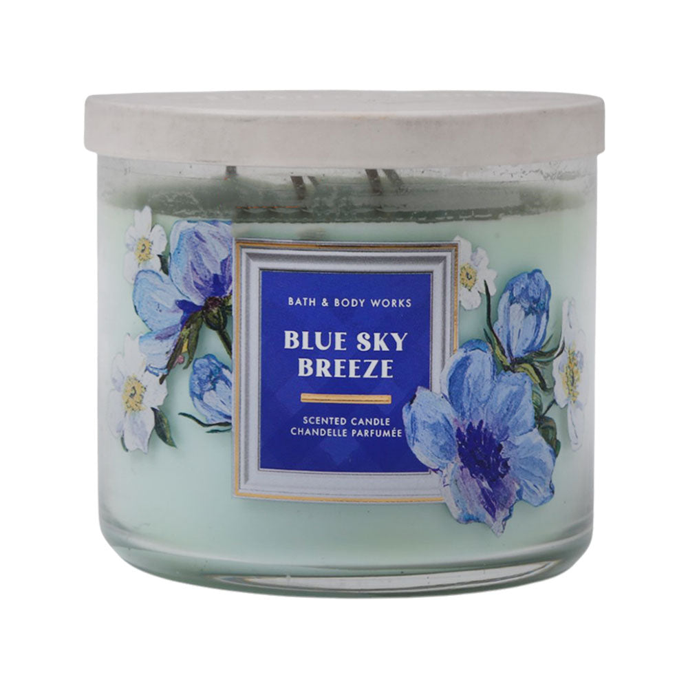 BBW CANDLE 3 WICK BLUE SKY BREEZE 411 G