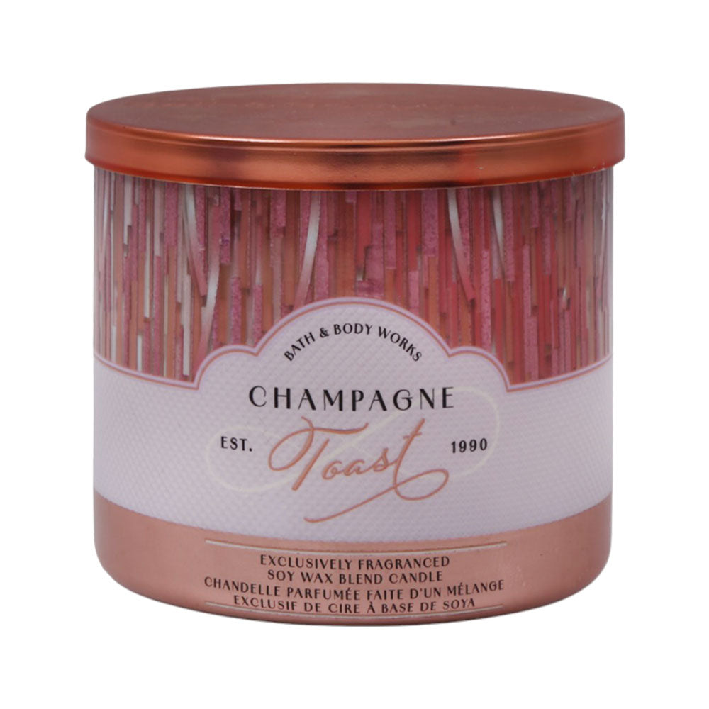 BATH & BODY WORKS CANDLE 3 WICK CHAMPAGNE 411 G