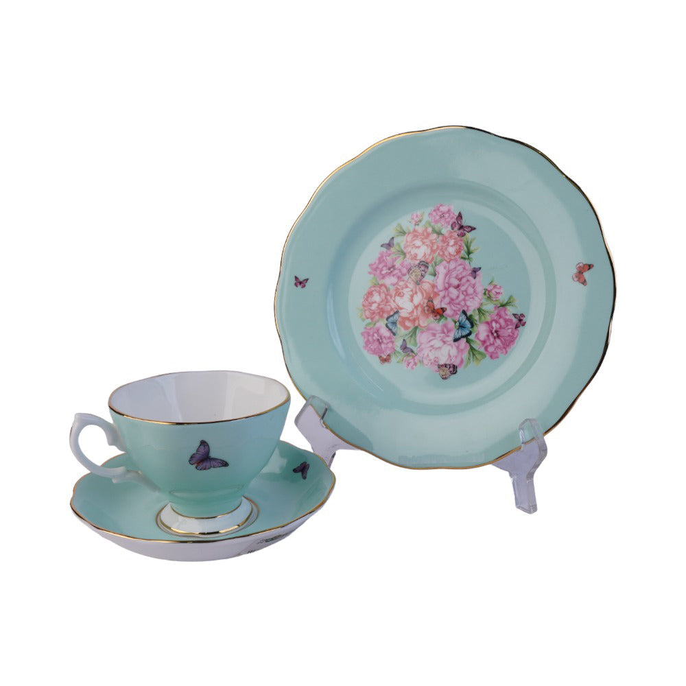 CUP & SAUCER SET ROYAL ALBERT 3PC MIRAND BLESSINGS