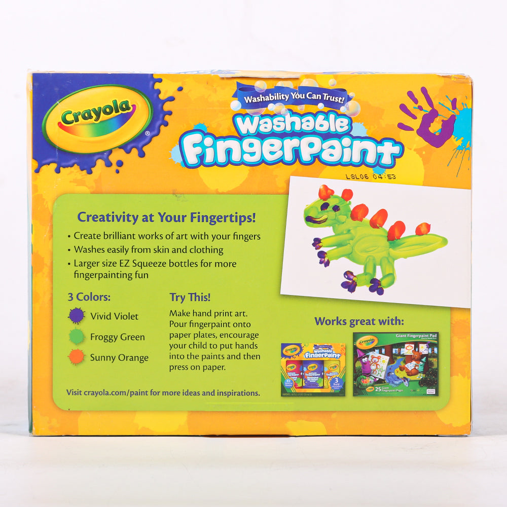 Crayola 3 Pcs Washable Finger Paint 551311