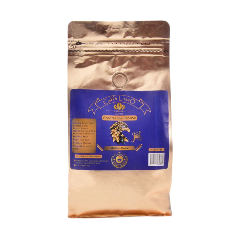CAFFE LUSSO GRAVITAS BLEND 5050 COFFEE BEANS MEDIUM ROAST PO