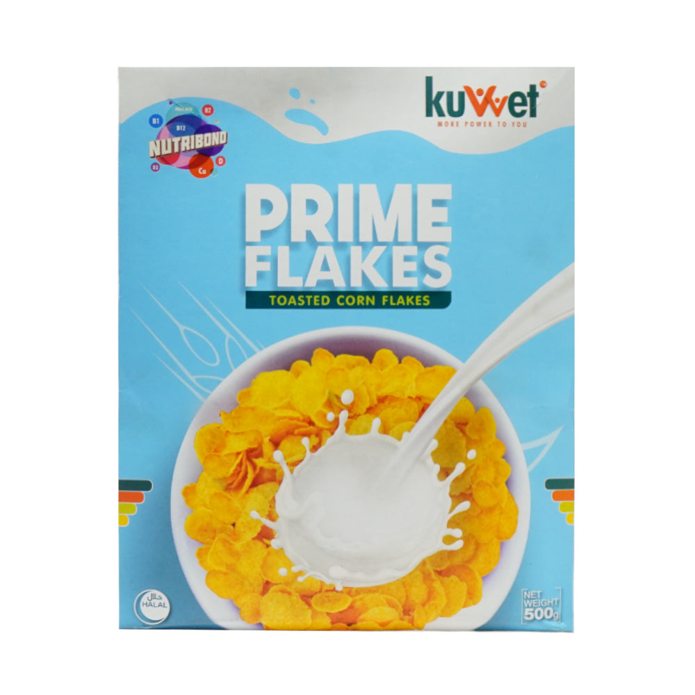 KUVVET PRIME FLAKES TOASTED CORN FLAKES 500GM