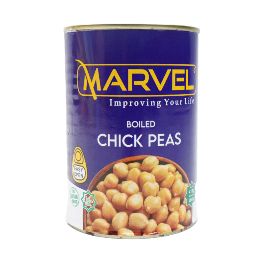 MARVEL BOILED CHICK PEAS TIN 418 GM
