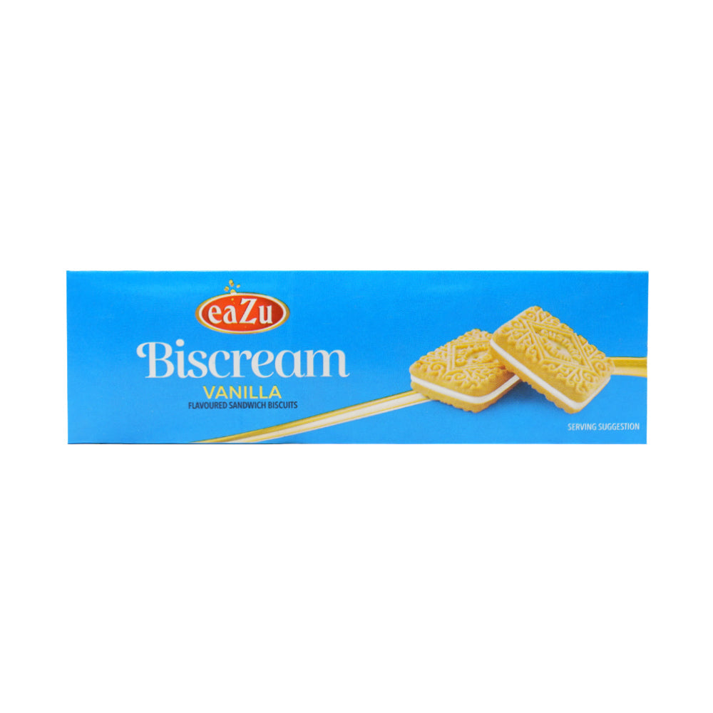 EAZU BISCREAM SANDWICH BISCUIT VANILLA 90 GM