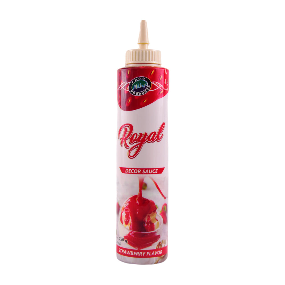 MILKY ROYAL DECOR SAUCE STRAWBERRY FLAVOUR 750 GM