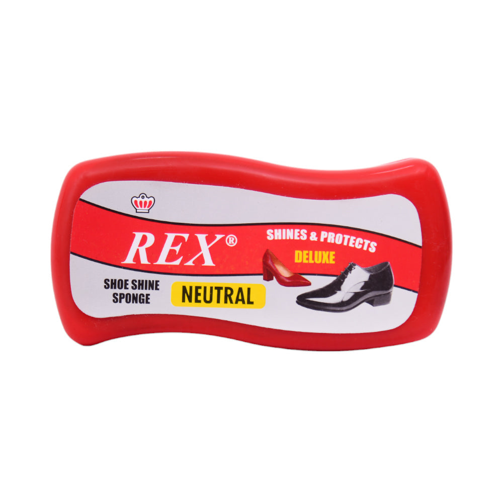 REX SHOE SHINE SPONGE DELUXE NEUTRAL CURVE SHAPE