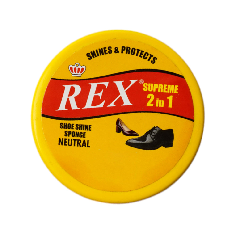 REX SHOE SHINE SPONGE SUPREME BLACK & NEUTRAL 2 IN 1