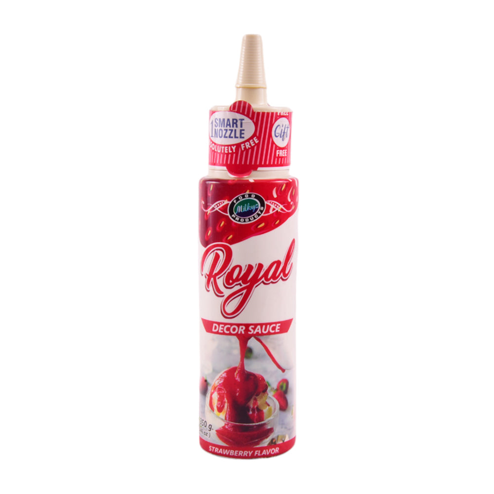 MILKY ROYAL DECOR SAUCE STRAWBERRY FLAVOUR 350 GM