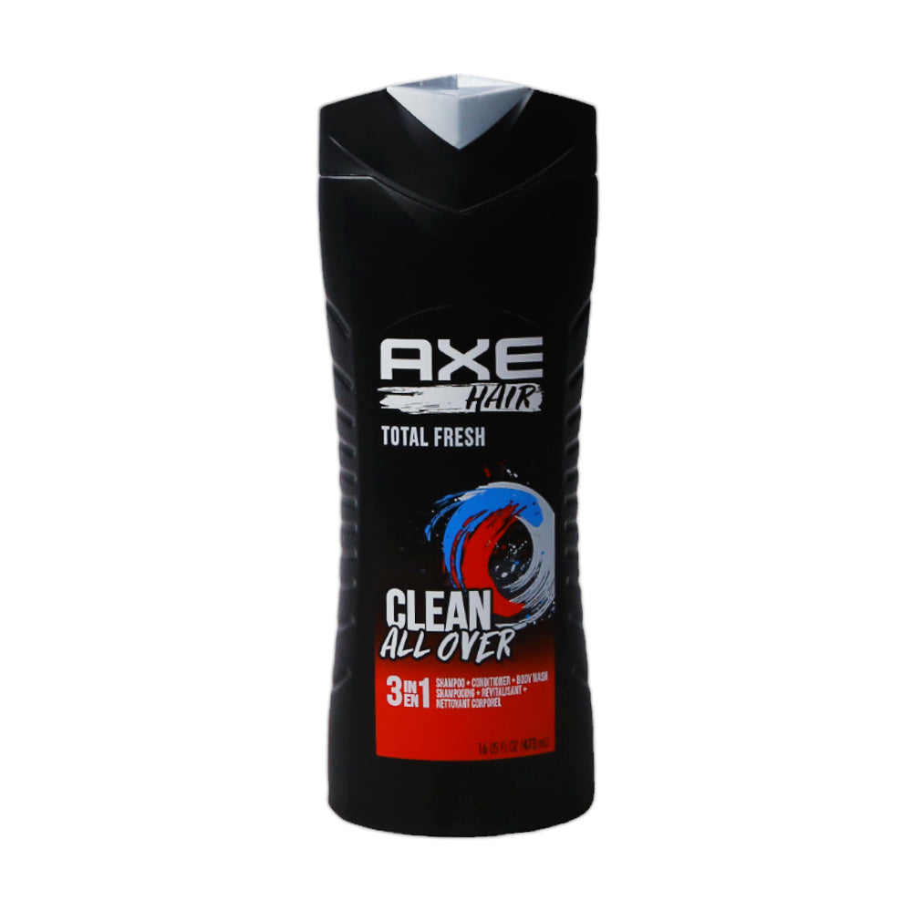 AXE SHAMPOO CONDITIONER & BODY WASH TOTAL FRESH CLEAN ALL OV