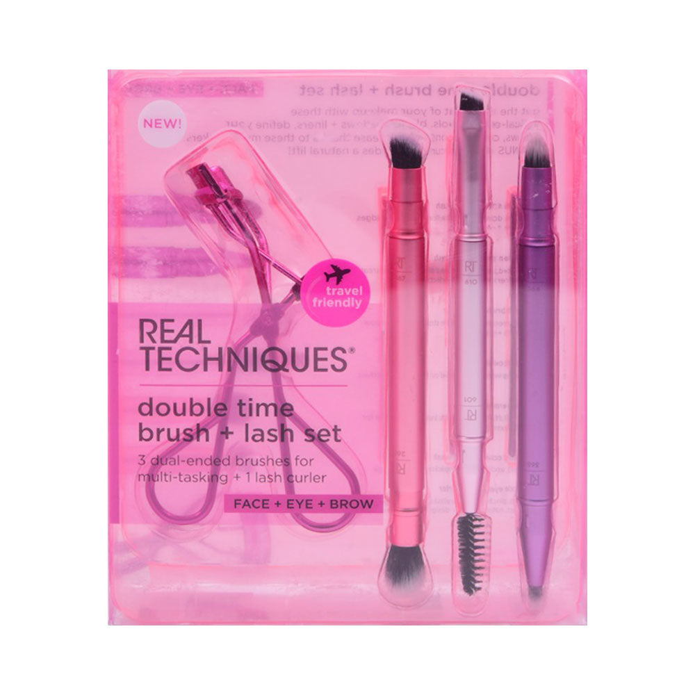 REAL TECHNIQUES DOUBLE TIME BRUSH & LASH SET