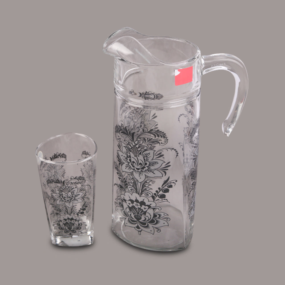 WATER SET 7PC LUMINARC DELTA BLACK THYME Q4172