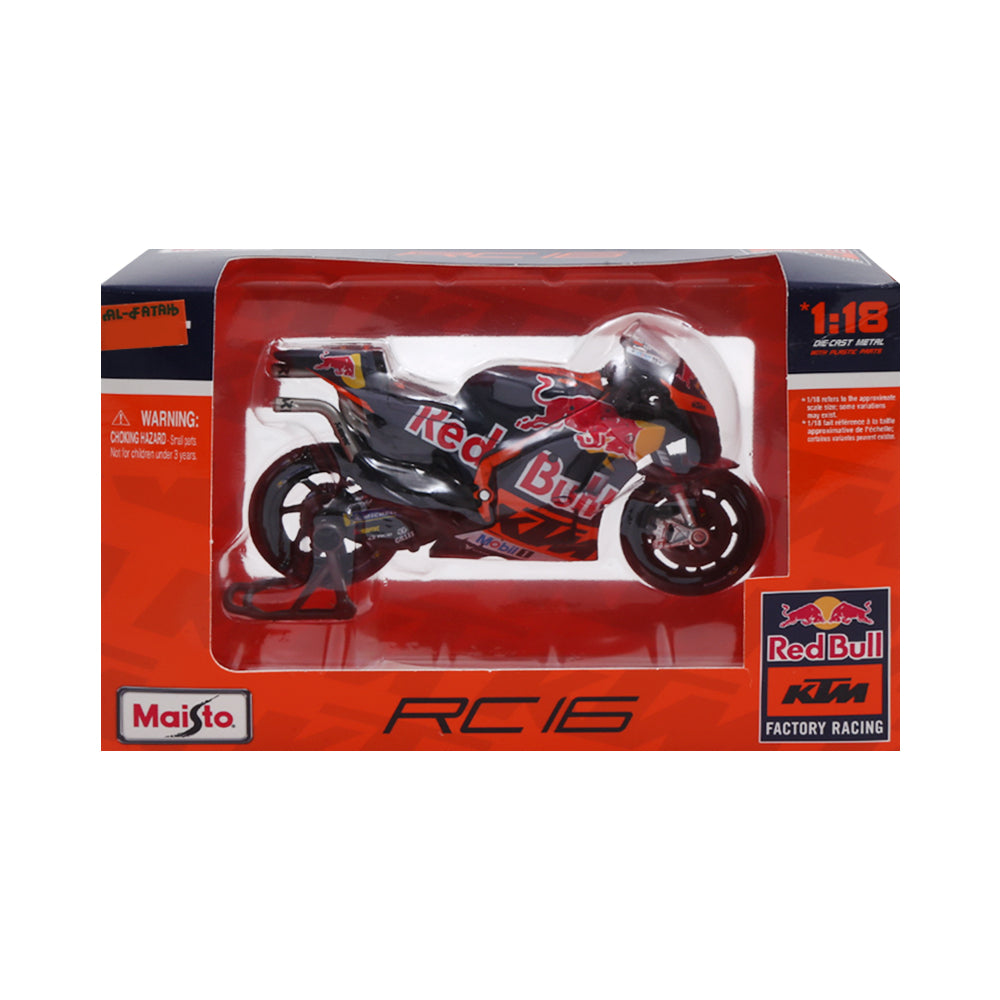 36393 MAISTO JACK MILLER KTM RC16 MOTORCYCLE RED BULL A.I