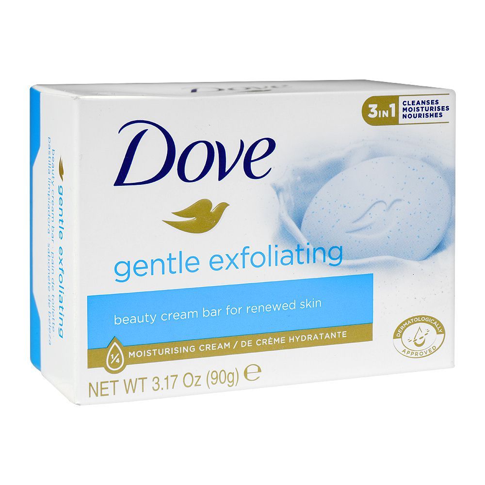 DOVE SOAP GENTLE EXFOLIATING BEAUTY CREAM 3IN1 90 GM