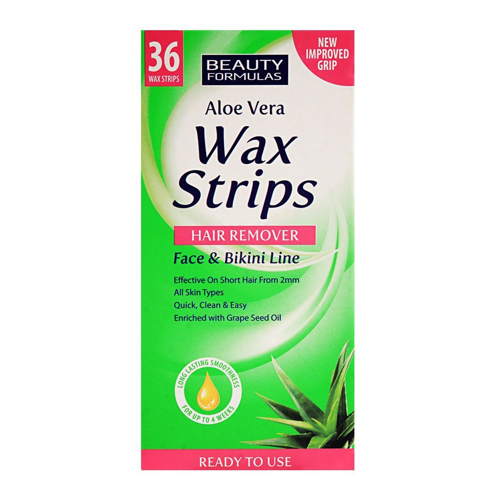 BEAUTY FORMULA WAX STRIPS ALOE VERA 36STRIPS BASIC