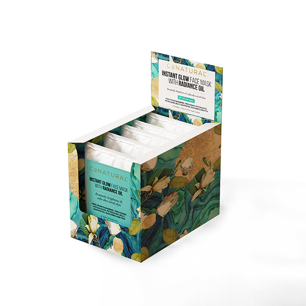 CO NATURAL INSTANT GLOW FACE MASK WITH RADIANCE OIL 10ML