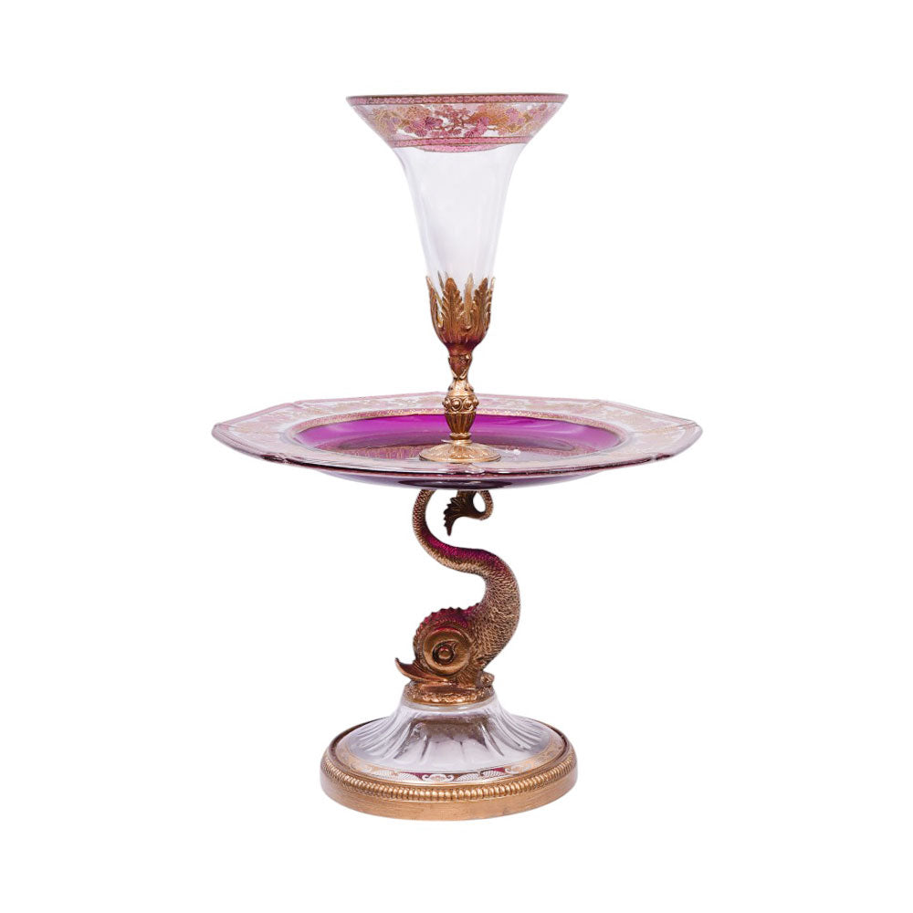 DISH CRYSTAL BRASS H-A18 P-334-1