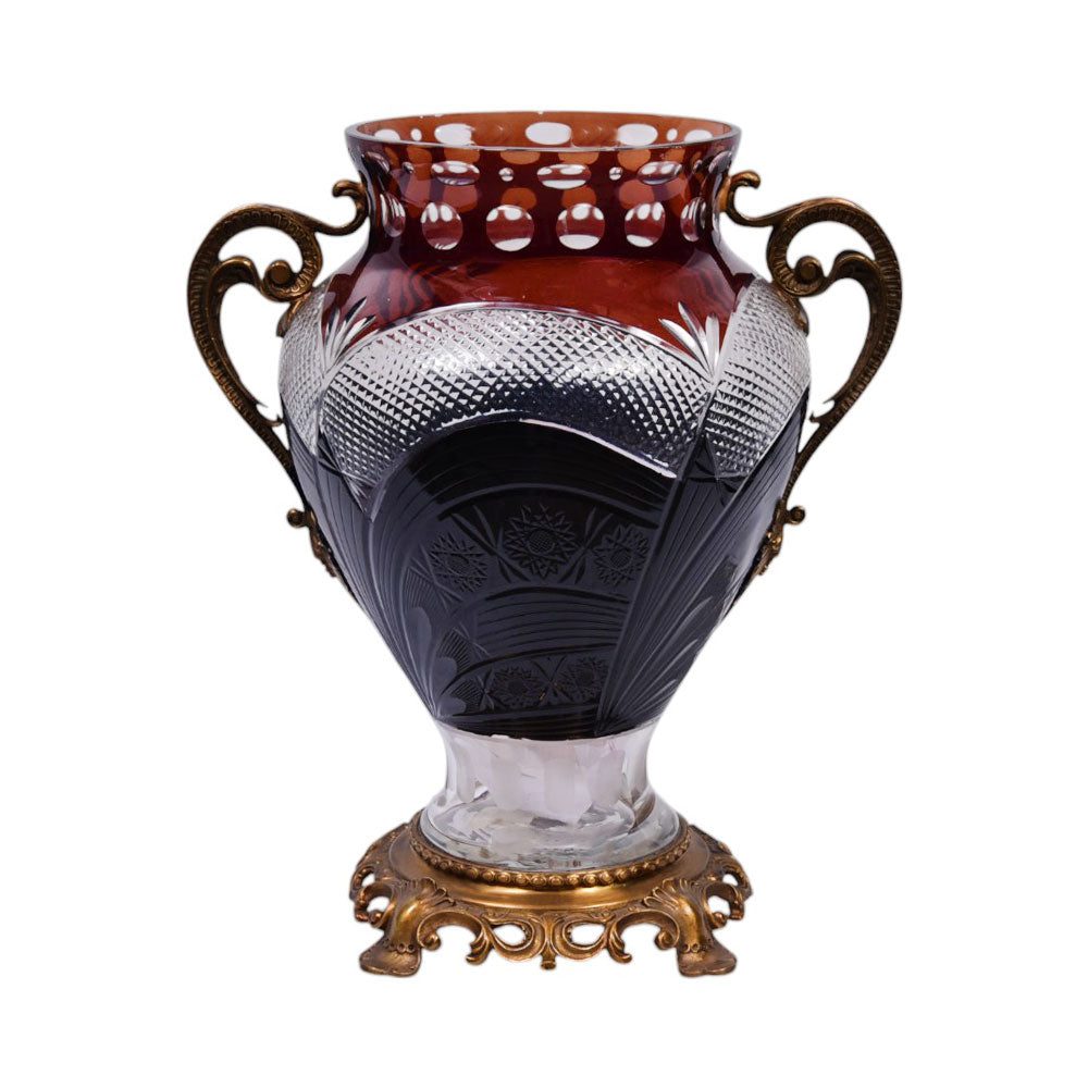 VASE CRYSTAL BRASS HV35-1031 C1221-A20 SET