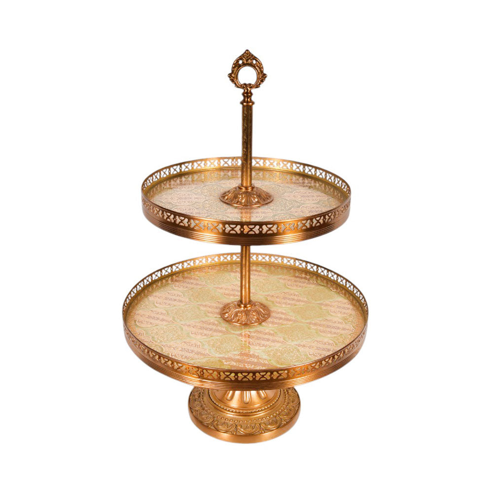 CAKE DISH CRYSTAL BRASS XT701 J204-B04 BASIC