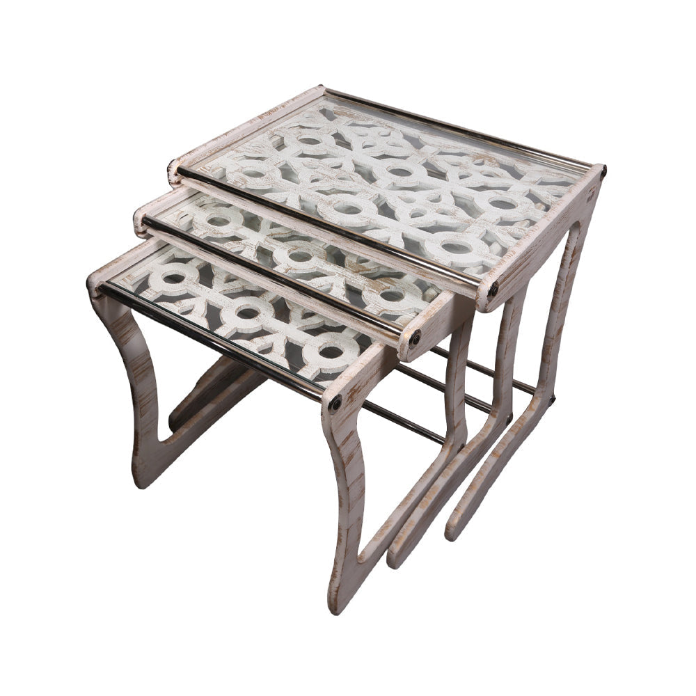 Table Set 3Pc Carving 033