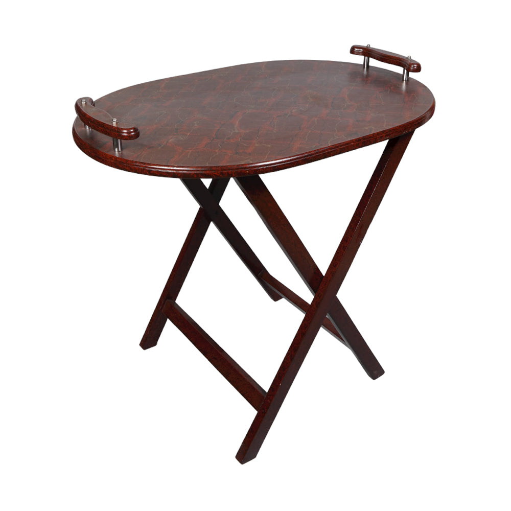 Tea Table Folding Oval Plain D-Brown