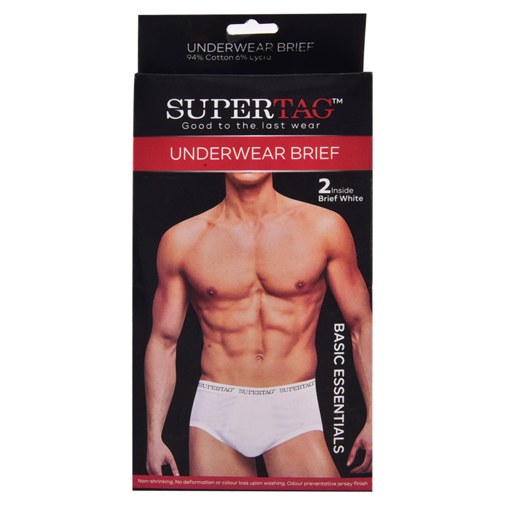 SUPER UNDERWEAR BRIEF WHITE MEDIUM P2