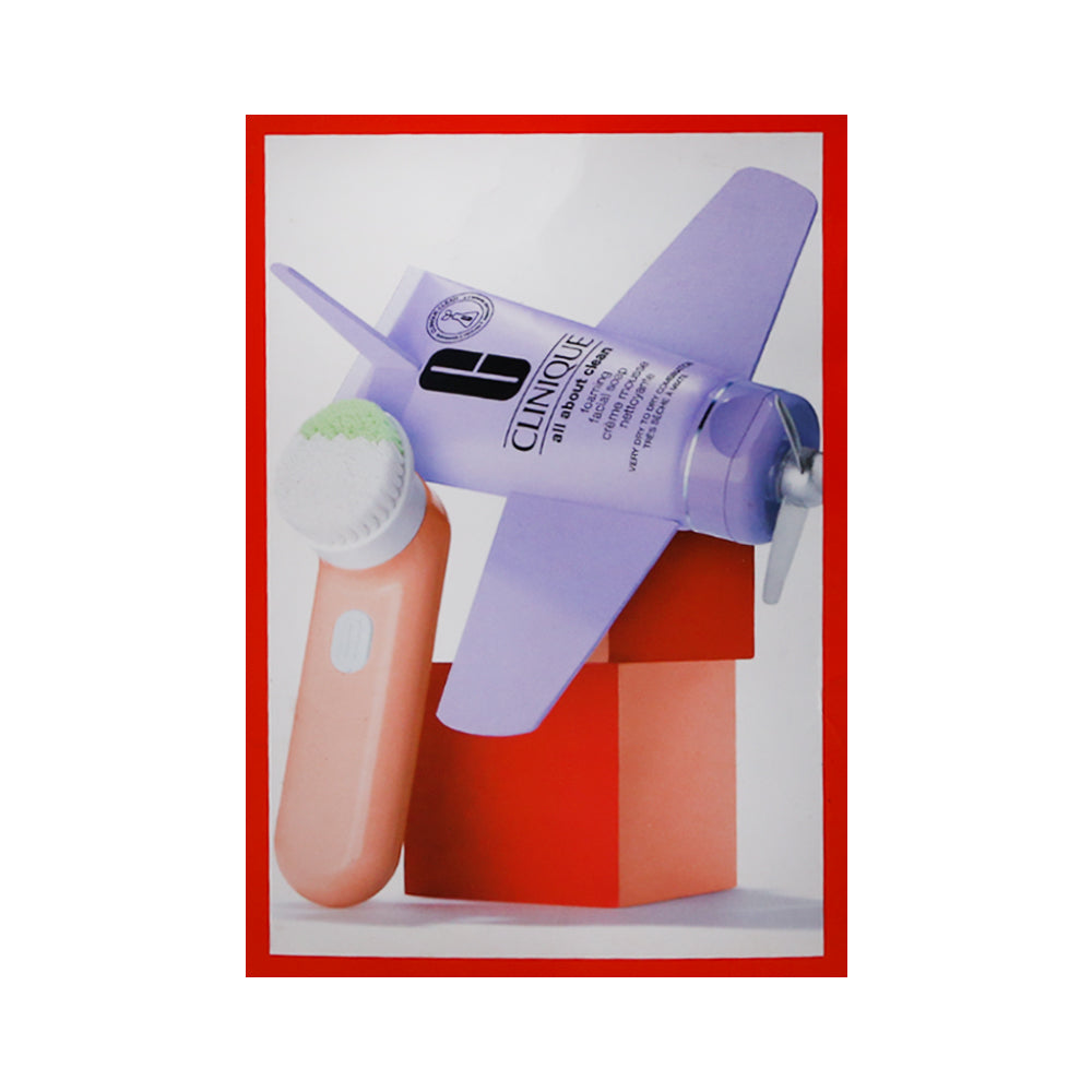 CLINIQUE PURIFYING CLEANSING POWER BRUSH+ALL ABOUT CLEAN FOA