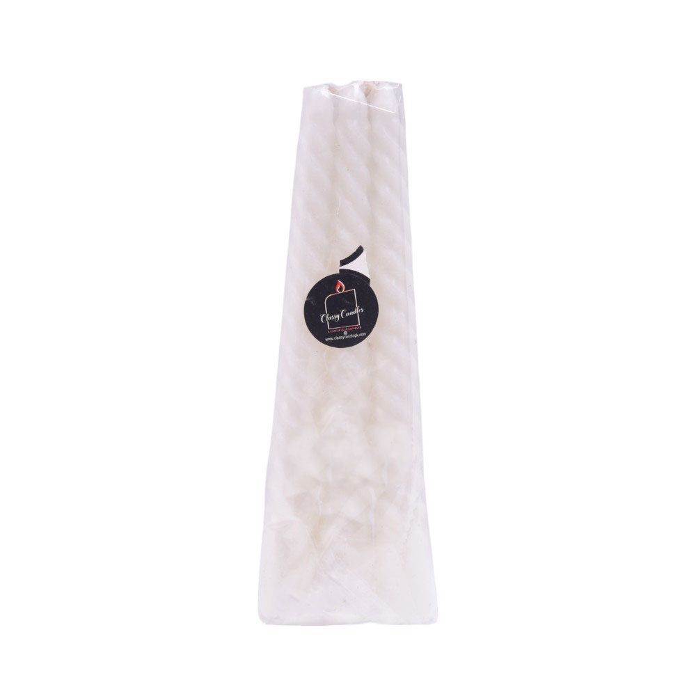 CLASSY SPIRAL CANDLE 8 INCHES PACK