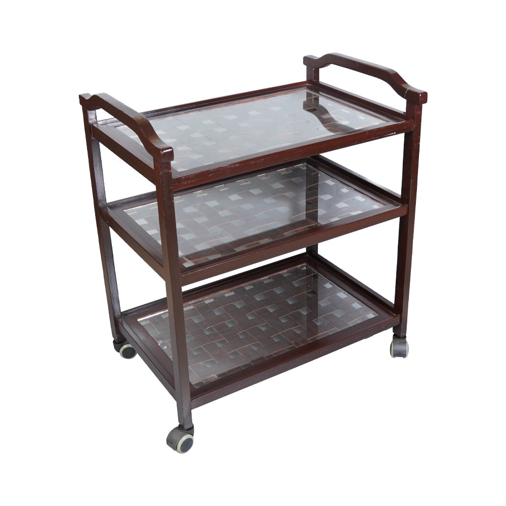 Tea Trolley Net 3 Shelf D-Brown