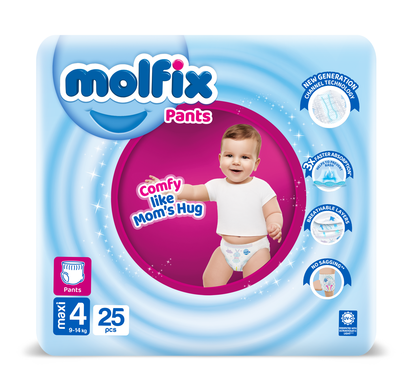 MOLFIX PANTS MAXI NO4 9-14 KG 25 PCS