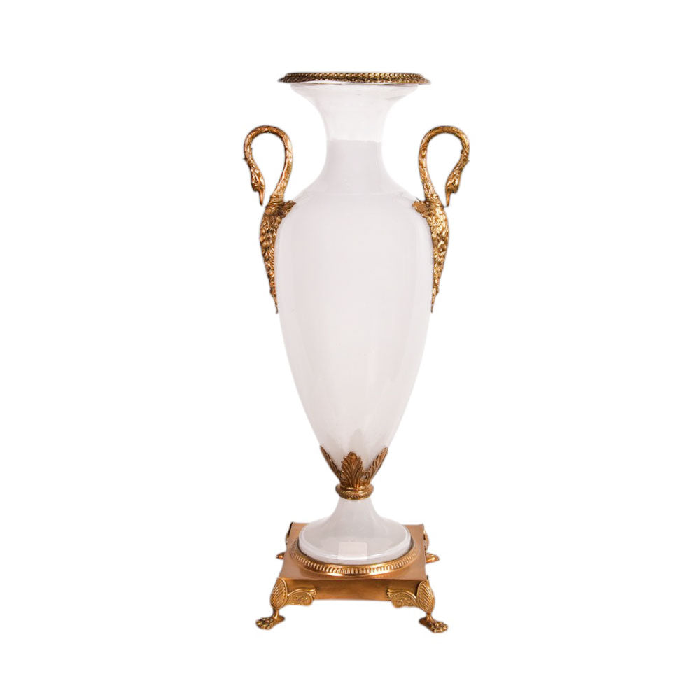 VASE CRYSTAL BRASS E8-V1014-1 D24-3