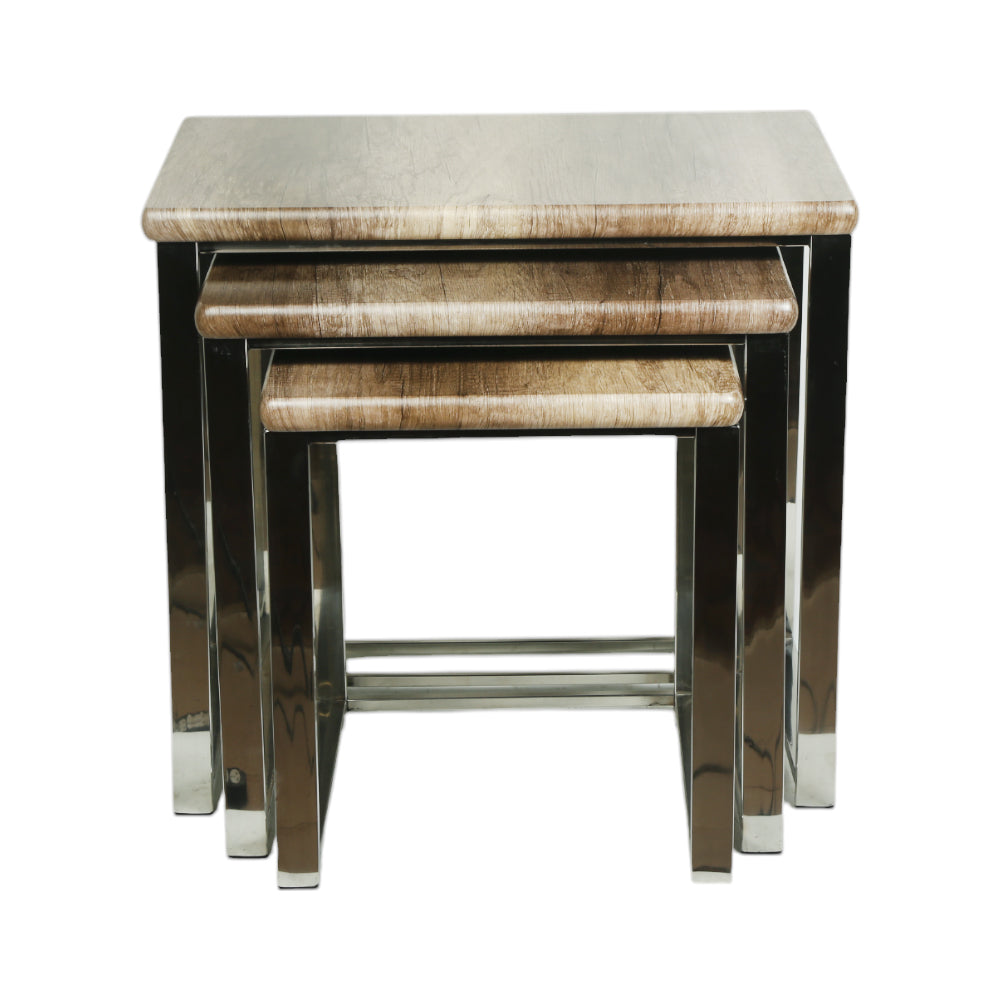 TABLE SET 3PC SS KHAKI GRAY